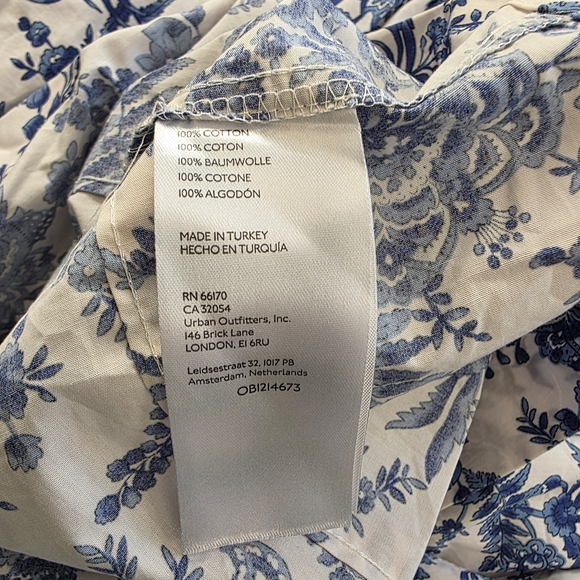 Floral Blue and White Women's Dress - Picture 7 of 8